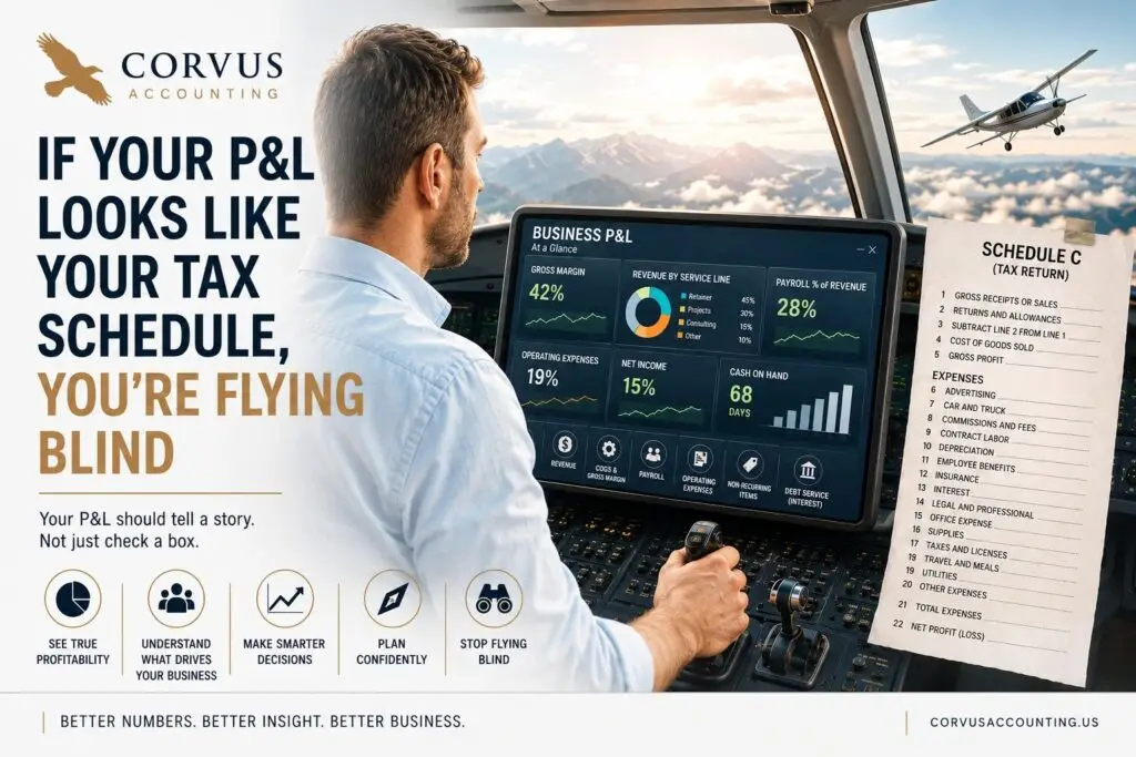 If Your P&L Looks Like Your Tax Schedule, You're Flying Blind